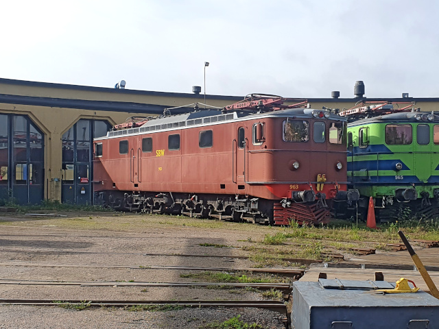 963 vor dem Ringlokschuppen Norrköping