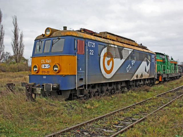 ET21 auf Rangiergleisen von Kostrzyn (Küstrin)