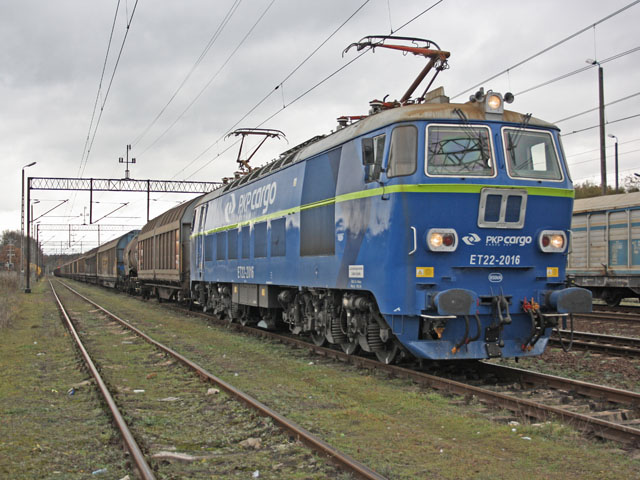 ET22 auf Rangiergleisen von Kostrzyn (Küstrin)