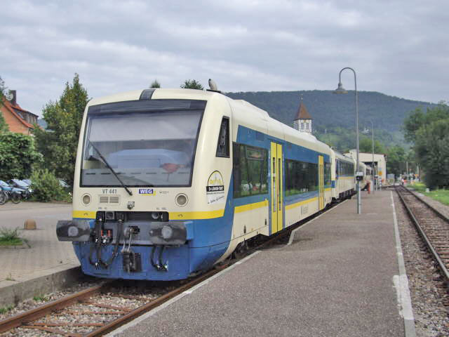 VT 441  im Bhf Rudersberg (Wieslauftalbahn)